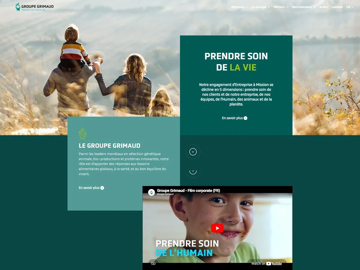 Aperçu du site Groupe Grimaud