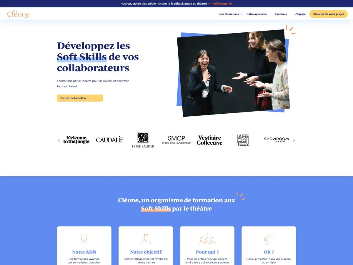 Aperçu du site Cléone Formation