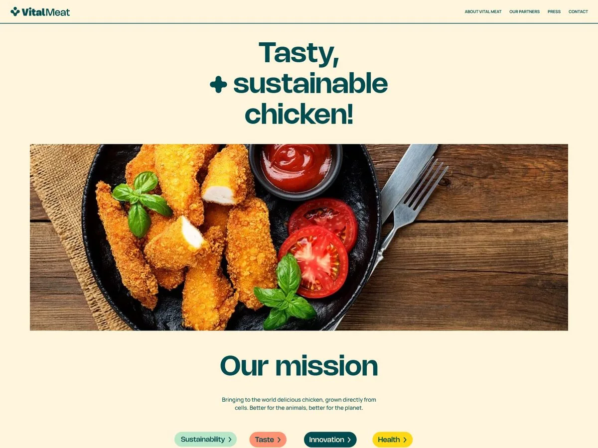 Aperçu du site Vital Meat